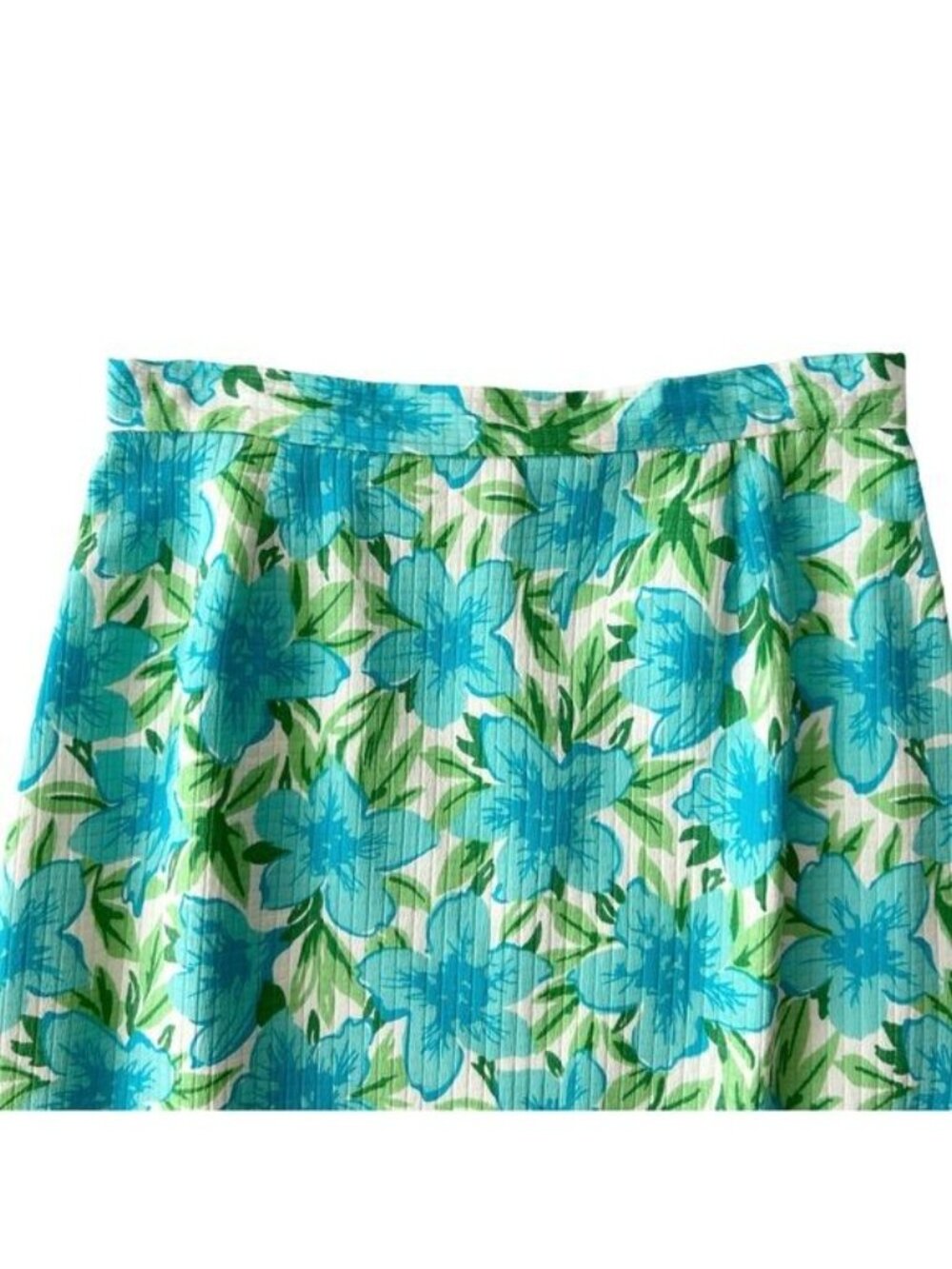 Vintage Talbots Pure Silk Quilted Floral Botanical Coastal Resort‎ Skirt (10) - Picture 9 of 15